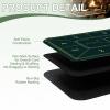 DTGN Portable Poker Table Mat, 71" x 35" Non-Slip Foldable Rubber Poker Mat, Noise Reduction Table Top with Polyester Storage Bag for Tabletop Games Home Games Night, Green view 3
