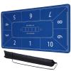 DTGN Portable Poker Table Mat, 94" x 47" Non-Slip Foldable Rubber Poker Mat, Noise Reduction Table Top with Polyester Storage Bag for Tabletop Games Home Games Night, Blue view 1