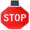 Flashing Solar 24" LED Stop Sign - Solar-Powered Illuminated Traffic Sign for Pedestrians - Waterproof IP65 Safety Warning Sign for Enhanced Road Visibility view 1