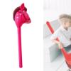 Chosertory Cartoon Horse Stick Toy for Birthday Celebrations, Portable Inflatable Riding Accessory, Rose red view 4