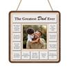 Personalized Dad Photo Wooden Hanging Sign, Custom Dad and Baby Picture Frame Plaque Father's Day Keepsake Gifts for Daddy Father Husband from Kids Daughter Son Wife, Reasons Why We Love Dad Gift view 1