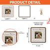 Personalized Dad Photo Wooden Hanging Sign, Custom Dad and Baby Picture Frame Plaque Father's Day Keepsake Gifts for Daddy Father Husband from Kids Daughter Son Wife, Reasons Why We Love Dad Gift view 2