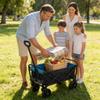 Folding Wagon GShopping Beach Cart (Black+Blue) view 1