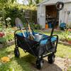 Folding Wagon GShopping Beach Cart (Black+Blue) view 4