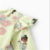 Disney Princess Tiana Toddler Girl Dress Light Green Floral Ruffle Long Sleeve Casual Fall Clothes Cute Kids Outfit Birthday Gift Party Costume 2T view 4
