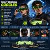 CCVSS spy x gear Night Vision Goggles LED Spy Glasses Gadget Kit with Flip-Out Scope, Hands-Free Detective Costume Accessory for Secret Agent Role Play & Missions view 2