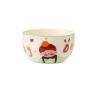 A family of four parent-child dishes ceramic cartoon -4.5 inch wishful bowl-green adolescents view 1