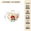 A family of four parent-child dishes ceramic cartoon -4.5 inch wishful bowl-green adolescents view 2