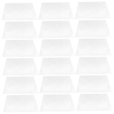 LRXIYODE A4 Single-sided Stamp Album Pages 11-hole Binder Sleeves with 2 Horizontal Pockets Plastic Sheets for Stamp Collectors 40 Sheets in 4 Packs Refill Inserts