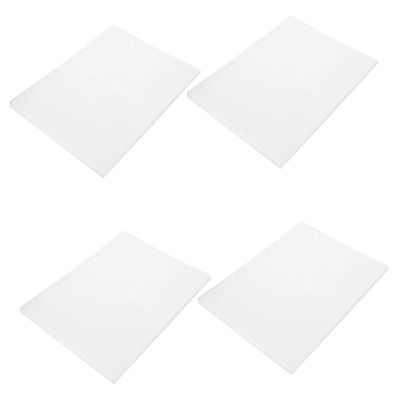 YARNOW A4 11-hole Single-sided Stamp Album Pages Binder Sheets for Collectors Stamp Storage Inserts with 2 Pockets 40 Pages 4 Packs