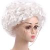DRAGONRUN Old Lady Wigs Short Gray Natural Lookings Halloween Cosplays Party Granny Costume Grandma for Girls Gray Old Lady Short Granny Costume view 1
