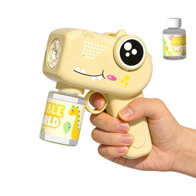 Kids Bubble Machine Dinosaur Soap Dispenser with Lights Sound