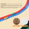 Eboxer Car Race Track Red and Blue PVC Flexible 14.76ft Rolls Up Track with 4 Cars 4 Suction Cups for Kids IndoorOutdoor Play view 2