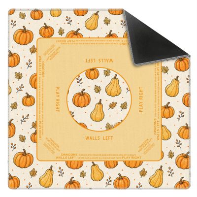 FDHSPAAM Orange Pumpkin Fall Mahjong Mat 31.5x31.5Inch
