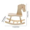 Chosertory Wooden Rocking Horse Model Rocking Horse Figurine for Living Room Entrance view 3