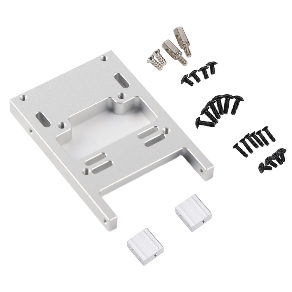 Spryflower Silver Metal Steering Mount for WPL B14/B24/B16/B36 1/16 RC Car, Upgrade Accessory Parts, CNC Accurately Machined, Durable and Resistant to Deformation