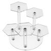 TOYANDONA Acrylic Display Stand Riser for Jewelry Perfume and Collectible Figures Hexagonal 5-tier Organizer Shelf for Cosmetics and Figurine Display view 1