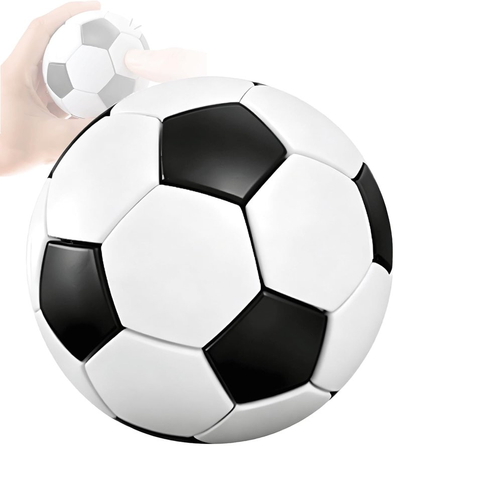 Clicker Fidget Toy Soccer Fidget Clicker, Soccer Stress Relief Toy, Keyboard Clicker Fidget with Satisfying Sound, Giant 4 Inch Desk Toy for Soccer Fans Football Gift Party Toys (Small Soccer, 1pcs)