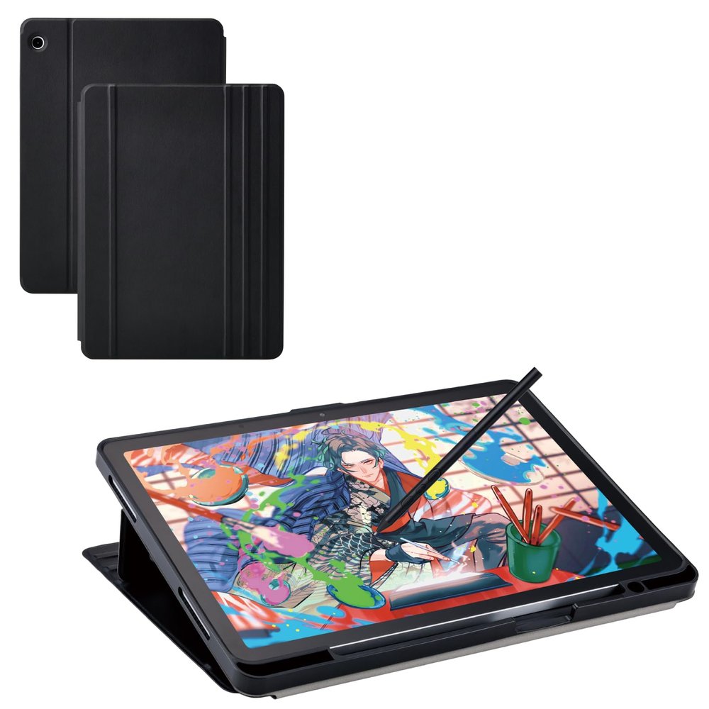 Elecom TB-WM11WVDBK Liquid Tab LCD Pen Tablet, Wacom MovinkPad 11 Exclusive Case, Shock Absorption, Angle Adjustment, 3 Levels, Drawing, Typing, Pen Storage, Black