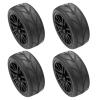 RC Tyre Toys Models Compatible with Hsp for Hpi 9068-6081 1/10 Car Upgrade Part 4Pcs Rubber Tire Rc for Racing Car Tires On Road Wheel Rim view 1
