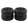 RC Tyre Toys Models Compatible with Hsp for Hpi 9068-6081 1/10 Car Upgrade Part 4Pcs Rubber Tire Rc for Racing Car Tires On Road Wheel Rim view 3