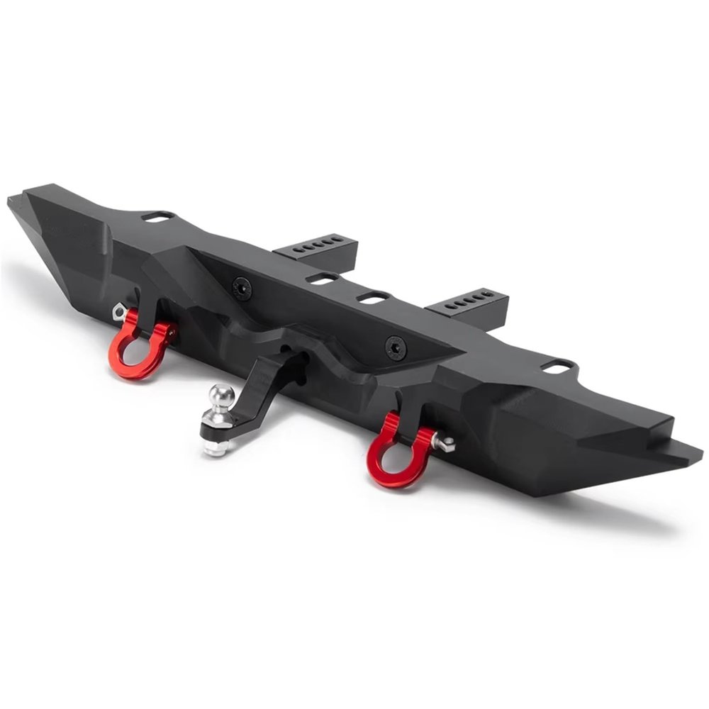 Rc Parts Compatible with TRX4 1/10 Remote Control Crawler Car Upgrade Parts Replacement Accessories Metal Rear Bumper with D-Rings