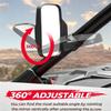 UTV Side Rear View Mirrors for Wolverine X2 2019-2020 2 SEAT, 1.75"-2" Roll Bar Compatible, 360 Adjustable Shatter Resistant Breakaway Side Mirror view 4