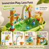 Ginwrek Play Sink, Funny Water Table for Toddlers 1-3, Electric Circulating Play Sink with Running Water & Multi- Features - Red view 3