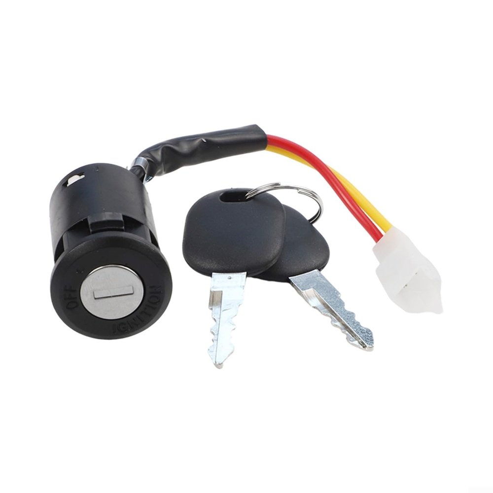 Children's Electric Car Key Start Switch 6V 12V Power Lock Replacement for Ride On Toy Cars, 4-Wheel Remote Control Vehicles & Strollers with 2 Keys (Small Female Port 2 Wires)(3)