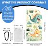 LPLSNWS Cute Little Baby Dinosaur Printed Cool Hooded Bath Towel - Snap-Button Collar, activates with Cold Water, Perfect for Summer Outdoor Sports and Fitness. view 3