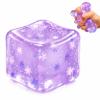 1Pcs Purple Ice Cube Squishy Stress Ball, Cube-Shape Hand Therapy Grip Ball view 1