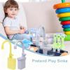 Sink Faucet Toy Electric Operations Kitchen Replacement for Pretend Play Activity Accessories Roleplay view 2