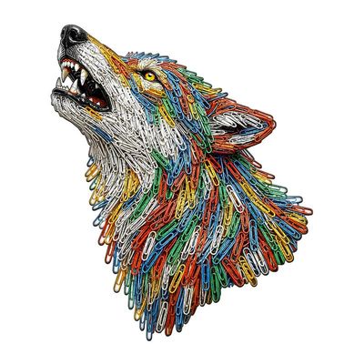 Jigfoxy Wooden Puzzles for Adults, Wolf Jigsaw Puzzle with Unique Animal Shaped Pieces, Relaxing Brain Teaser Game, Birthday Gift for Family & Friends(M-12.3 * 10.2in-150pcs)