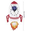 ZAWELIYO Cartoon Rocket Silent Wall Clock Kids Bedroom Decor Unique Childrens Gift Birthday Present with Swinging Pendulum for Home Office Nursery view 3