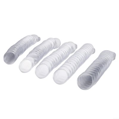 Evenoonest Transparent 35mm Coin Capsule 100 Pack For Collection Maintenance With Opening Feature And Resilient Plastic Construction