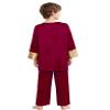 Miaeowve Kids Boys 2 Piece Liturgical Praise Dance Outfit Choir Wear Burgundy 12 view 4