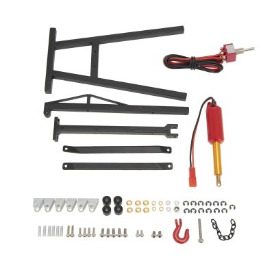 for RS RC Engine Hanger Electric Hoist Jack Simulation Model 1/10 Garage Series Car Decorations for 1/8(Black)