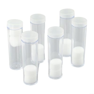 10 Pcs Coin Collection Tubes 27mm & 30mm, Clear Plastic Protective Holders for Safe Storage and Organization, Ideal Supplies for Coin Collectors(27mm)