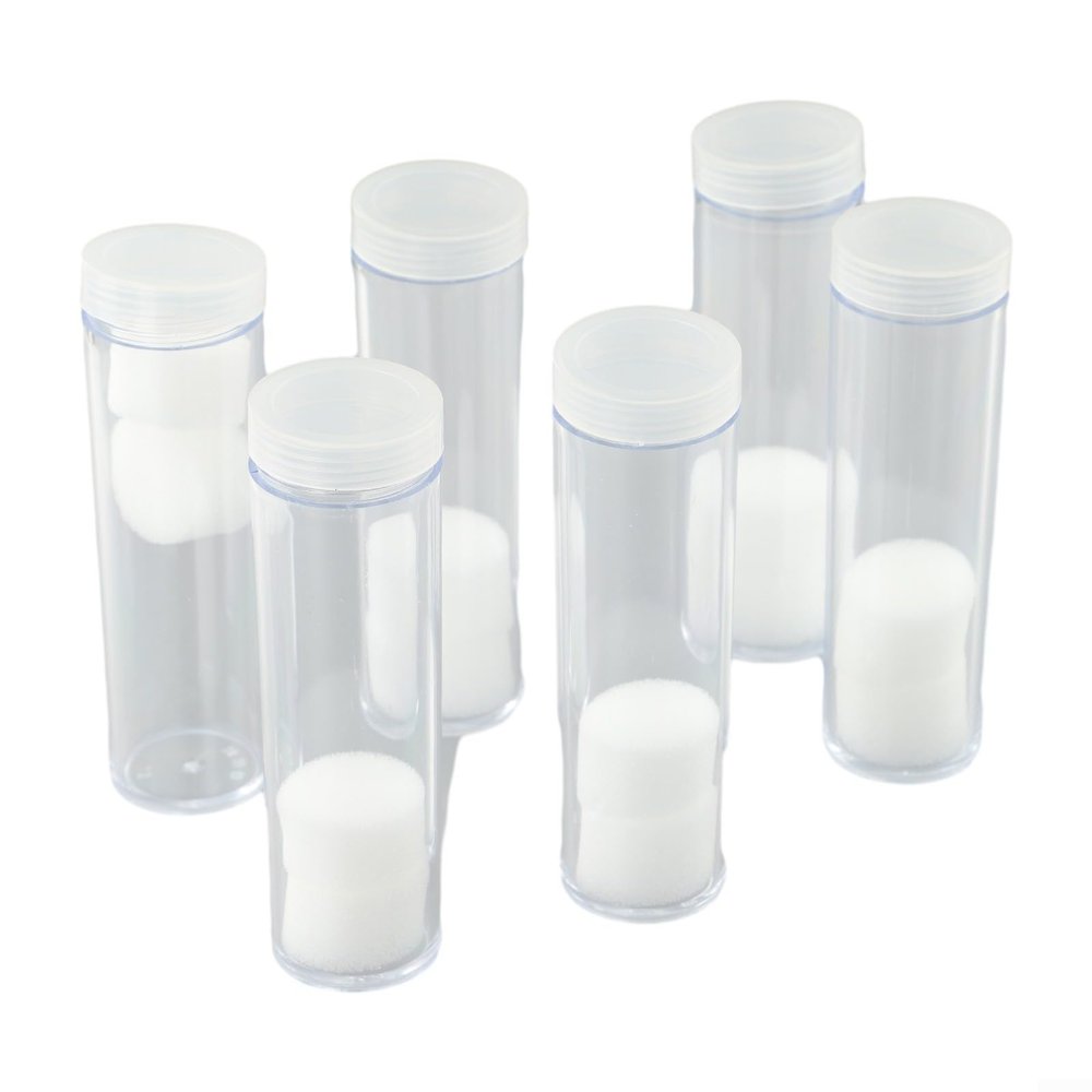 10 Pcs Coin Collection Tubes 27mm & 30mm, Clear Plastic Protective Holders for Safe Storage and Organization, Ideal Supplies for Coin Collectors(27mm)