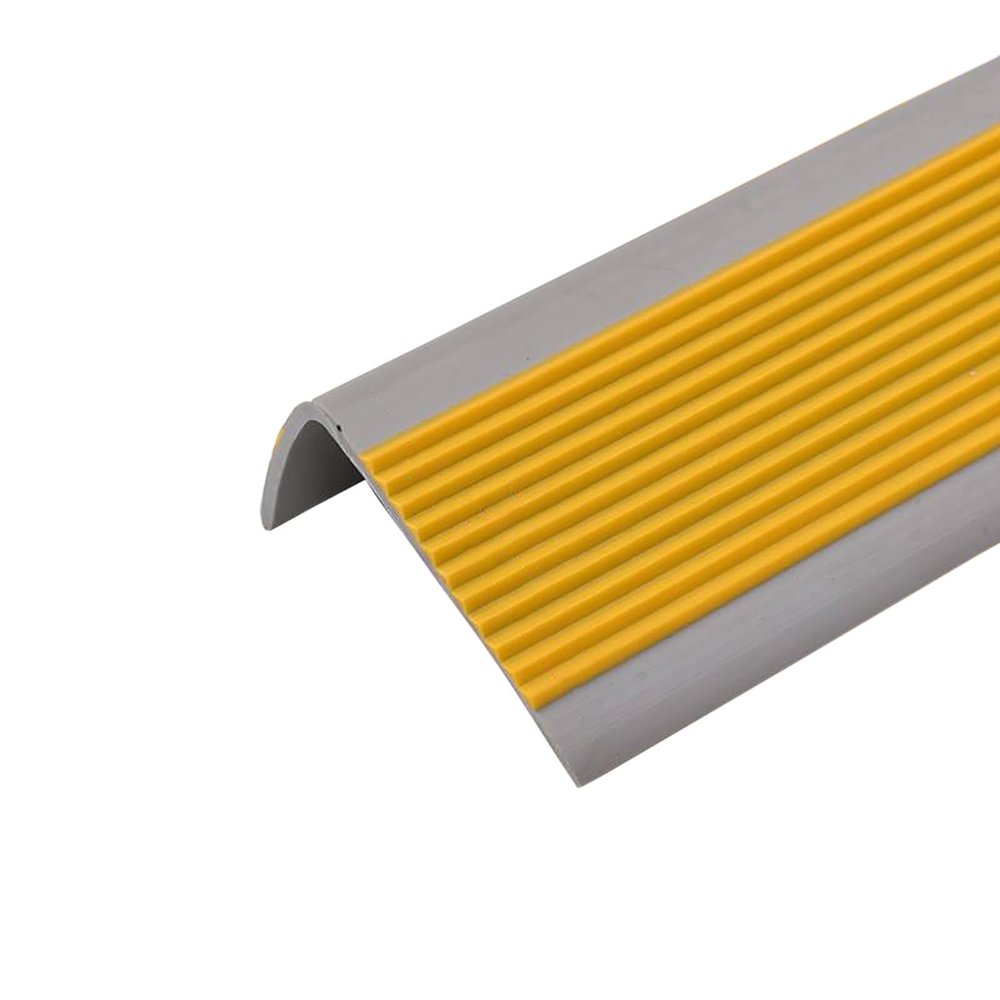 L-Shaped Stair Edge Protector, Self-Adhesive Rubber Stair Edging for Indoor and Outdoor Steps, Durable Floor Transition Strip for Safe and Secure Use