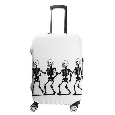 zxxpensy 4 Funny Skeletons Dancing Luggage Cover for 22-24 Inch Suitcase Travel Suitcase Protector Cover