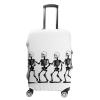 zxxpensy 4 Funny Skeletons Dancing Luggage Cover for 22-24 Inch Suitcase Travel Suitcase Protector Cover view 1