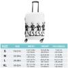 zxxpensy 4 Funny Skeletons Dancing Luggage Cover for 22-24 Inch Suitcase Travel Suitcase Protector Cover view 2