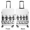 zxxpensy 4 Funny Skeletons Dancing Luggage Cover for 22-24 Inch Suitcase Travel Suitcase Protector Cover view 3