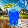 Made in USA Bubble Solution Refill with Wand 64oz Non Toxic Dye Free (1/2 Gallon), Kids Easy Grip Bottle Refill for Bubble Machine, Bubble Wands, Bubble Toys, Blue Bottle view 3