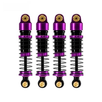 for Axial for SCX24 1/24 for FCX24M RC Crawler Car Upgrades Parts Pre-Oiled Big Bore Oil Shock Absorber 36mm 40mm Threaded Body Tuning RC Car Parts(Purple 40mm)