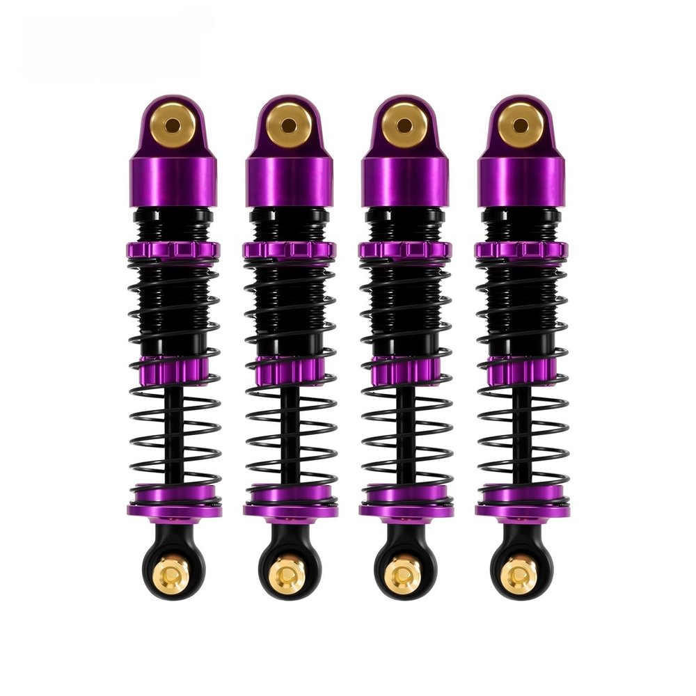 for Axial for SCX24 1/24 for FCX24M RC Crawler Car Upgrades Parts Pre-Oiled Big Bore Oil Shock Absorber 36mm 40mm Threaded Body Tuning RC Car Parts(Purple 40mm)