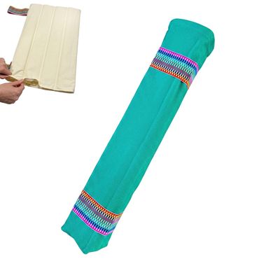 liwupro 4 Compartment Mahjong Rack Bag Protective Cover, Vibrant Colors with Traditional Weave Trim, for Mahjong Racks Accessory 20 Inch Storage Bags, Empty Mah Jong Bag Only (Green)