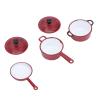 Omquot Shiny Enamel Alloy Miniature Kitchen Set for Dollhouse Kitchen Decor with Sturdy Construction for Microphone Scenes view 1