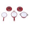 Omquot Shiny Enamel Alloy Miniature Kitchen Set for Dollhouse Kitchen Decor with Sturdy Construction for Microphone Scenes view 2